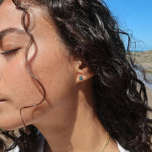 Load image into Gallery viewer, Copper Turquoise Marquise Stud Earrings