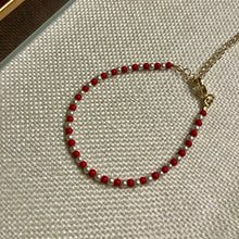 Load image into Gallery viewer, Coral and Pearl Friendship Bracelet