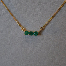 Load image into Gallery viewer, Emerald Trilogy Necklace - Gold