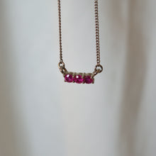 Load image into Gallery viewer, Ruby Trilogy Necklace - Silver