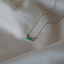 Load image into Gallery viewer, Emerald Trilogy Necklace - Silver