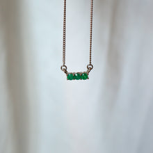 Load image into Gallery viewer, Emerald Trilogy Necklace - Silver