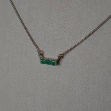 Load image into Gallery viewer, Emerald Trilogy Necklace - Silver