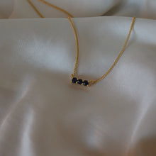 Load image into Gallery viewer, Sapphire Trilogy Necklace - Gold