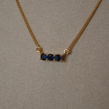 Load image into Gallery viewer, Sapphire Trilogy Necklace - Gold