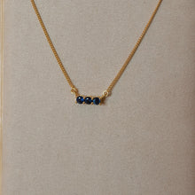 Load image into Gallery viewer, Sapphire Trilogy Necklace - Gold