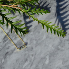 Load image into Gallery viewer, Blue Topaz Bar Necklace