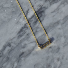 Load image into Gallery viewer, Green Amethyst Bar Necklace