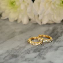 Load image into Gallery viewer, Diamond Hoop Earrings - MADE TO ORDER