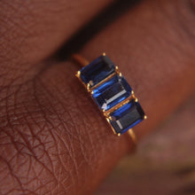 Load image into Gallery viewer, Kyanite Trilogy Baguette Ring