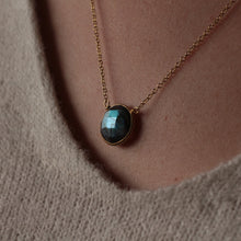 Load image into Gallery viewer, Labradorite Bezel Set Necklace