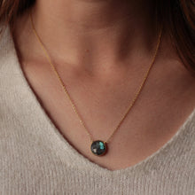 Load image into Gallery viewer, Labradorite Bezel Set Necklace