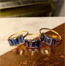 Load image into Gallery viewer, Kyanite Trilogy Baguette Ring