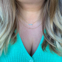 Load image into Gallery viewer, Blue Topaz Bar Necklace