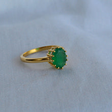 Load image into Gallery viewer, Green Onyx Oval Ring