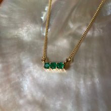 Load image into Gallery viewer, Emerald Trilogy Necklace - Gold