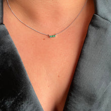 Load image into Gallery viewer, Emerald Trilogy Necklace - Silver