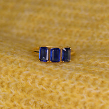 Load image into Gallery viewer, Kyanite Trilogy Baguette Ring