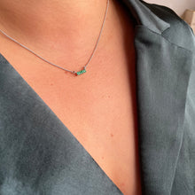 Load image into Gallery viewer, Emerald Trilogy Necklace - Silver