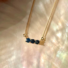 Load image into Gallery viewer, Sapphire Trilogy Necklace - Gold
