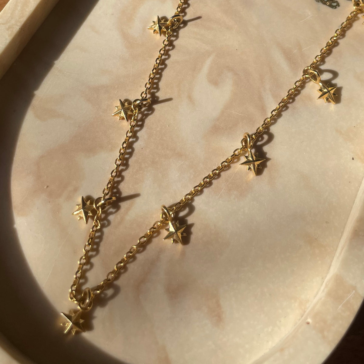 North Star Drop Gold Vermeil Necklace
