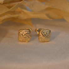 Load image into Gallery viewer, Golden Lava Stud Earrings
