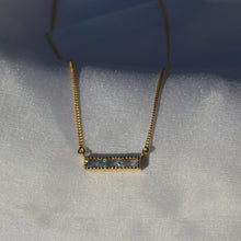 Load image into Gallery viewer, Blue Topaz Bar Necklace
