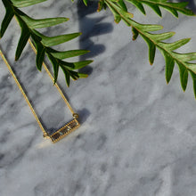 Load image into Gallery viewer, Green Amethyst Bar Necklace
