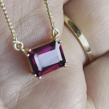 Load and play video in Gallery viewer, Rhodolite Petite Necklace U.K.
