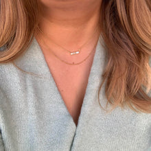 Load image into Gallery viewer, Green Amethyst Bar Necklace
