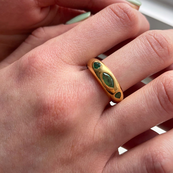 Emerald Dome Ring
