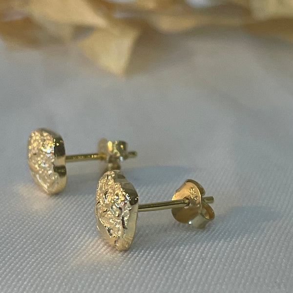 Golden Lava Stud Earrings